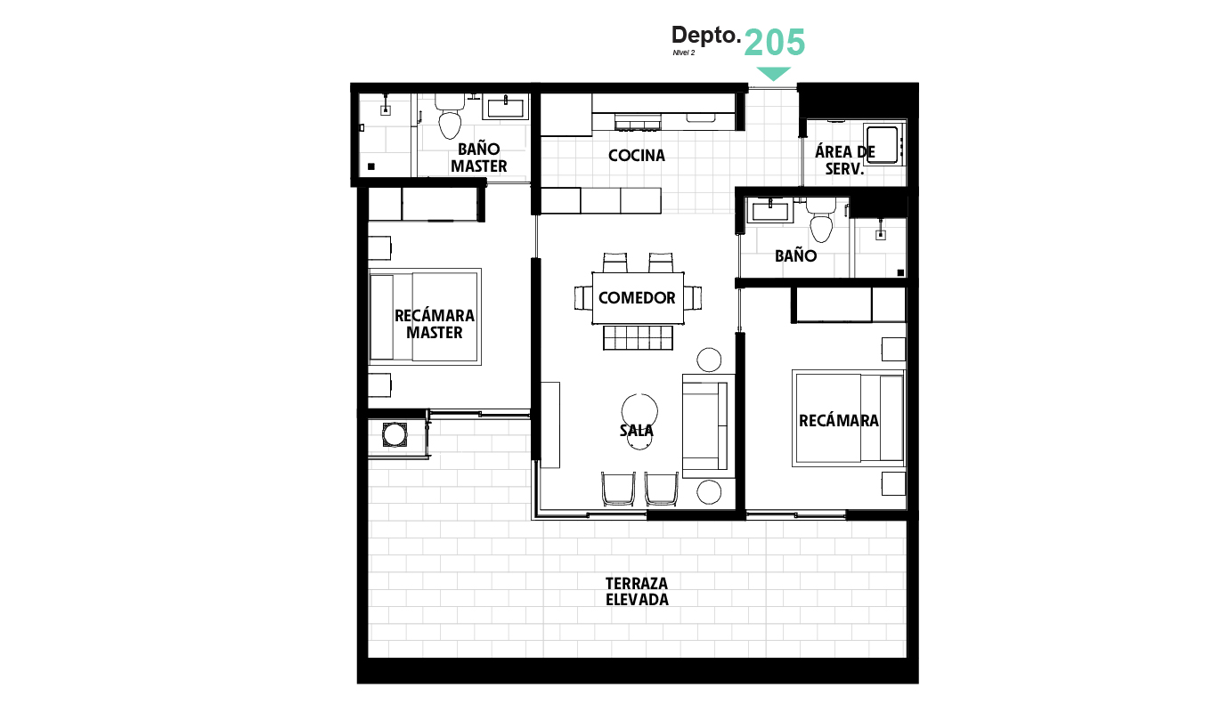 Planta_GB89 - Depto 205